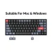 Keychron K2 Pro QMK/VIA Fully Assembled RGB Hot-Swappable Red Switch Wireless Custom Mechanical Keyboard